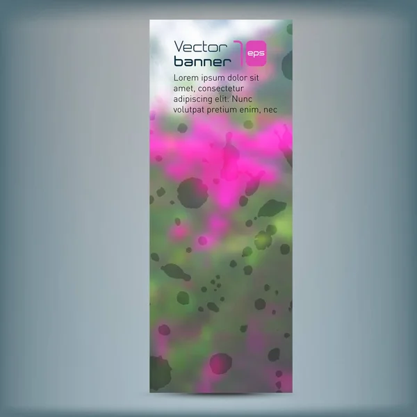 Bandera romántica con fondo de flores de la naturaleza — Vector de stock