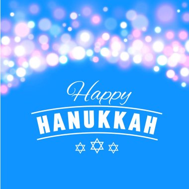 Mutlu Hanuka tebrik kartı ile çizilmiş hat tasarlanmış metin.