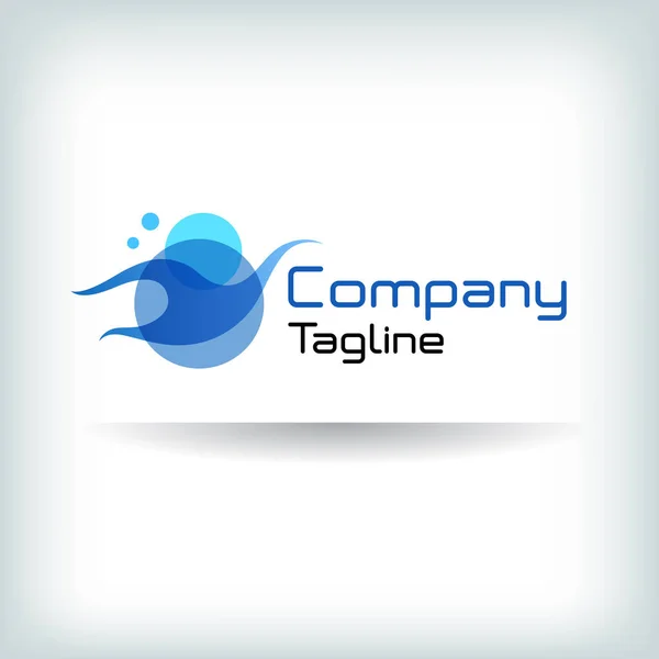 Abstrakta logotyp för företag. Aqua-ikonen. Vektorillustration. — Stock vektor