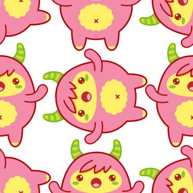 Şirin yeti ile Seamless modeli. Vektör çizim