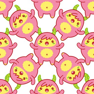 Şirin yeti ile Seamless modeli. Vektör çizim