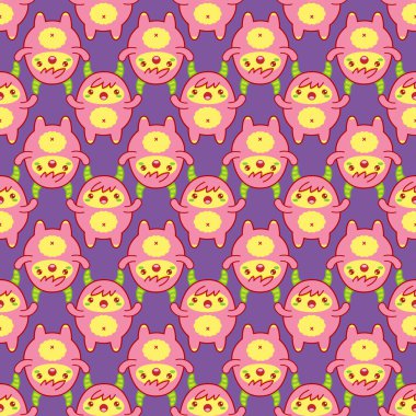 Şirin yeti ile Seamless modeli. Vektör çizim