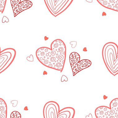 Sorunsuz Sevgililer desen. Vektör çizim