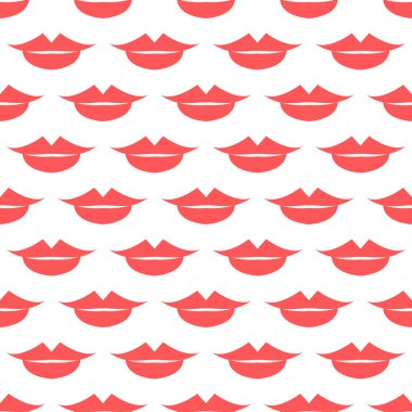 Dudaklar Seamless modeli. Vektör çizim