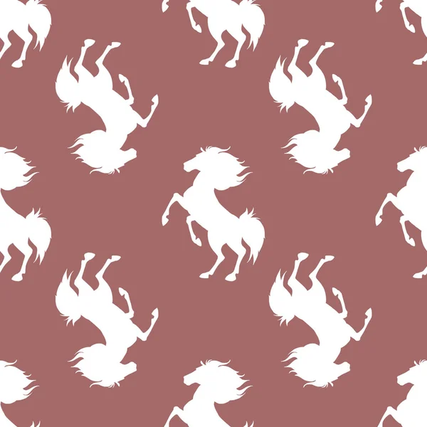 Seamless pattern with horses. Vector illustration — Stock Vector