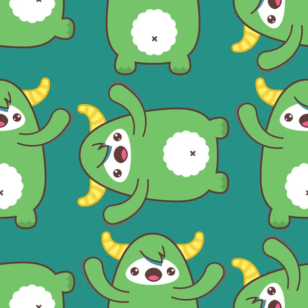 Çizgi film yeti seamless modeli. Vektör çizim