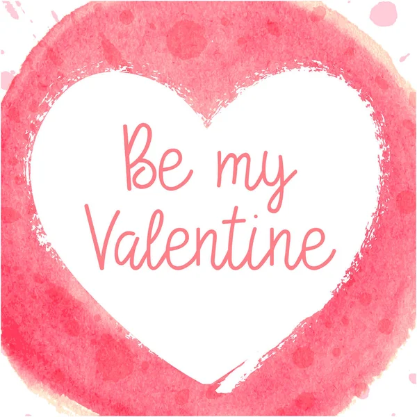 Sevgililer günü vektör çizim için suluboya kalp topu