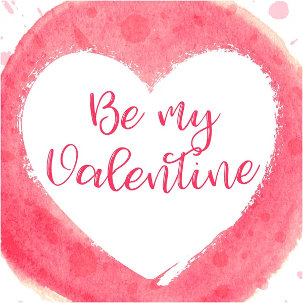 Sevgililer günü vektör çizim için suluboya kalp topu