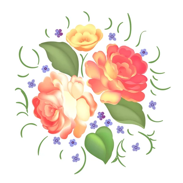 Blomsterarrangemang. Vektorillustration — Stock vektor