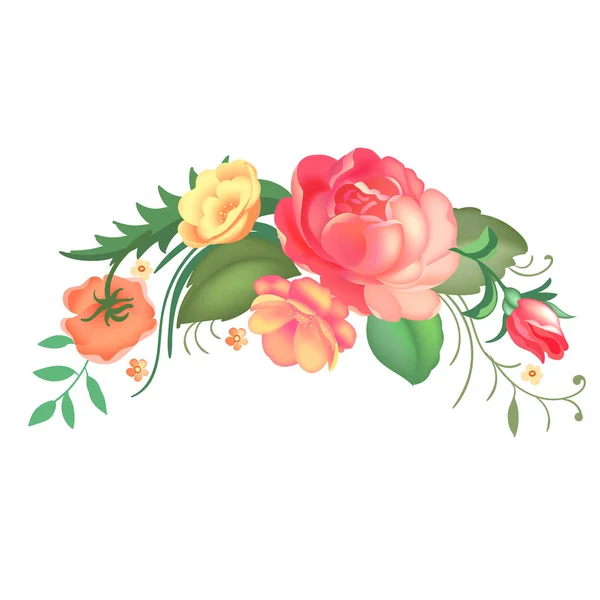 Arreglo floral. Ilustración vectorial — Archivo Imágenes Vectoriales