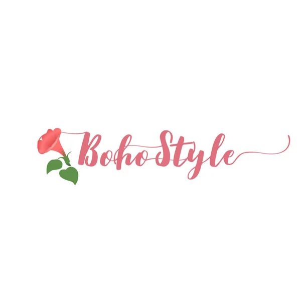 Vektorillustration des Boho-Logos. — Stockvektor