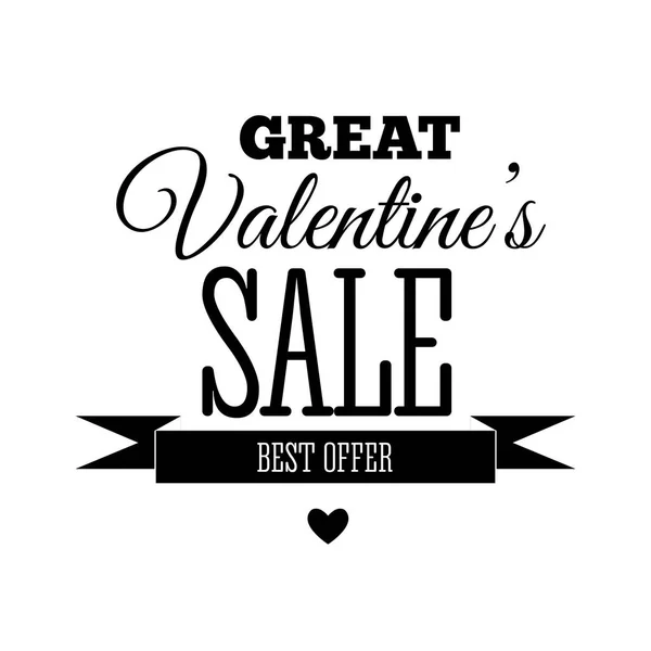 Valentines day sale offer. Vector illustration — Stock Vector