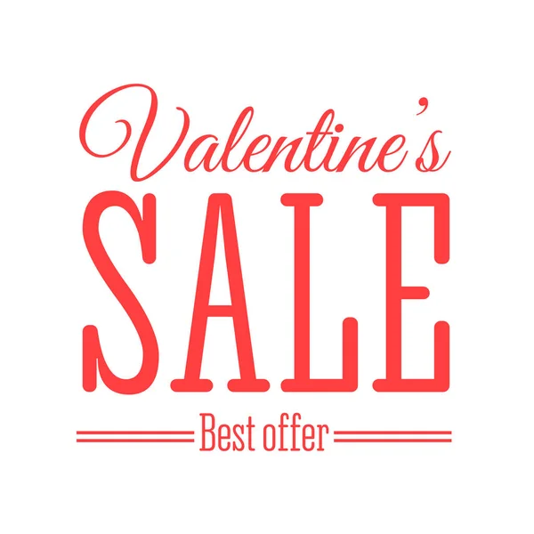 Valentines day sale offer. Vector illustration — Stock Vector