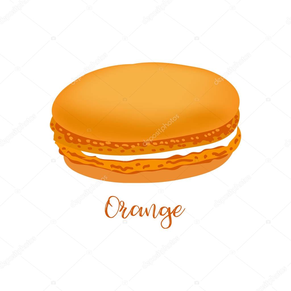 French macaroon. Vector illustration.