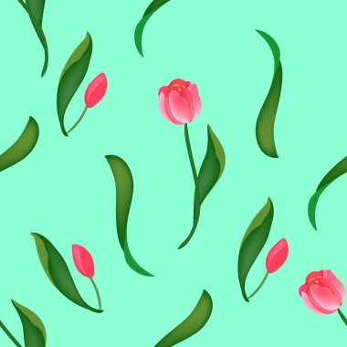 Laleli kusursuz çiçek deseni