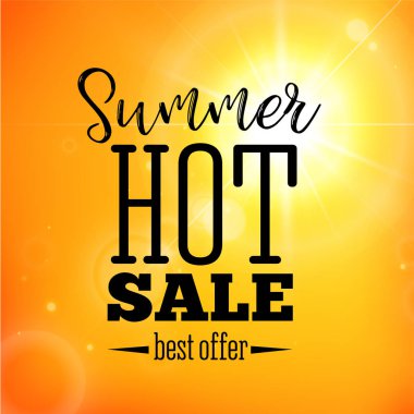 Yaz indirimi afişi. vektör illüstrasyonu