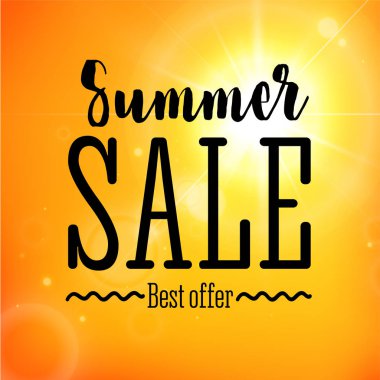 Yaz indirimi afişi. vektör illüstrasyonu