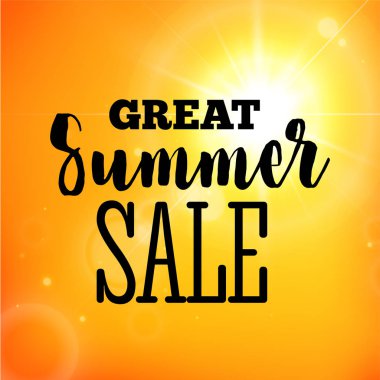 Yaz indirimi afişi. vektör illüstrasyonu