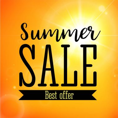 Yaz indirimi afişi. vektör illüstrasyonu