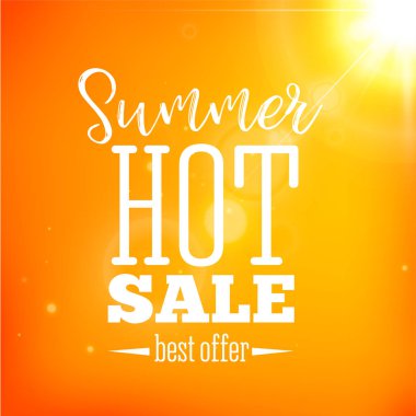 Yaz indirimi afişi. vektör illüstrasyonu