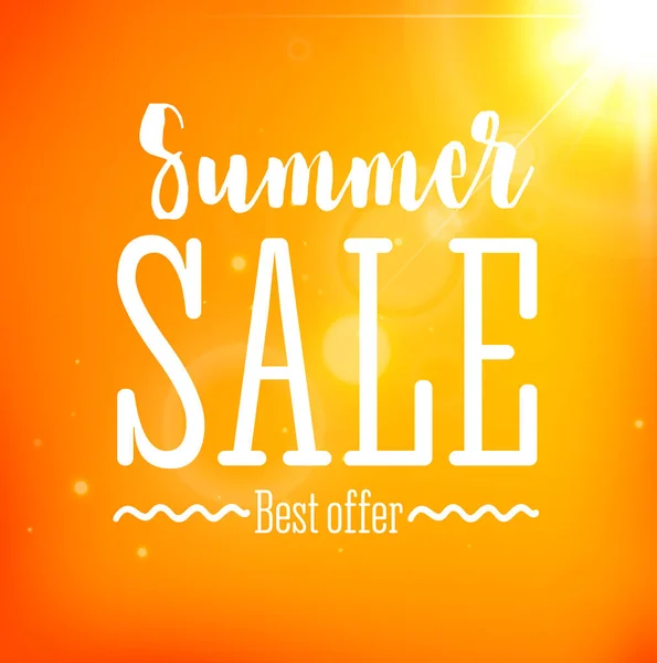 Summer Sale banner. Vector illustration — Stock Vector