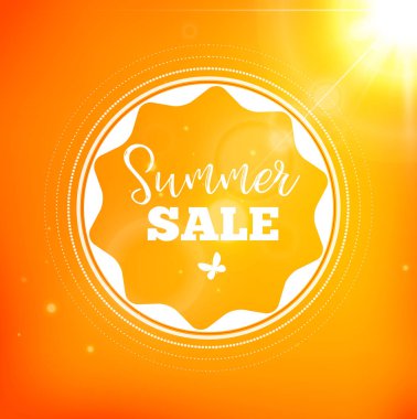 Yaz indirimi afişi. vektör illüstrasyonu