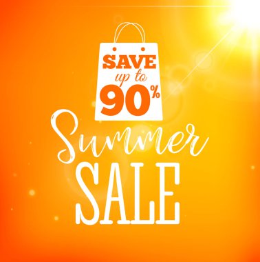 Yaz indirimi afişi. vektör illüstrasyonu