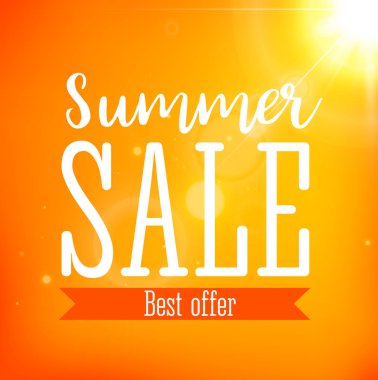 Yaz indirimi afişi. vektör illüstrasyonu