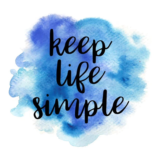 Quote Keep life simple. Vector illustration — Stock Vector