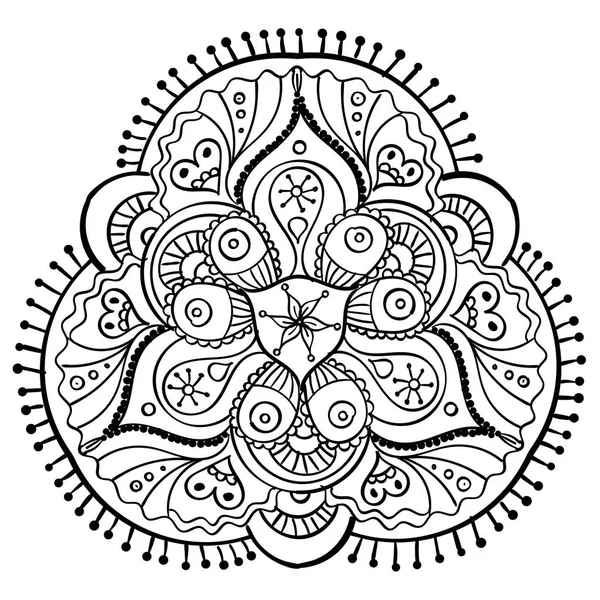 Decorative floral round mandala. Vector illustration — Stock Vector
