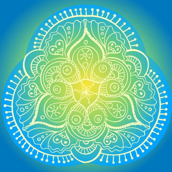 Dekoratives florales rundes Mandala. Vektorillustration — Stockvektor