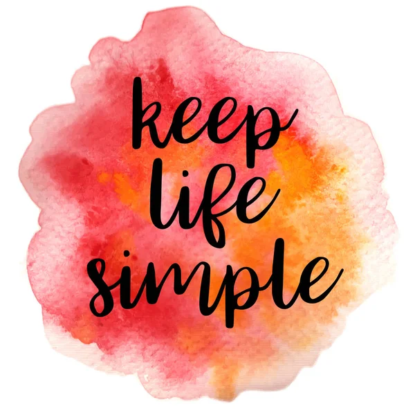 Quote Keep life simple. Vector illustration — Stock Vector