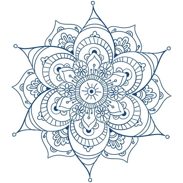 Mandala rond floral décoratif. Illustration vectorielle — Image vectorielle