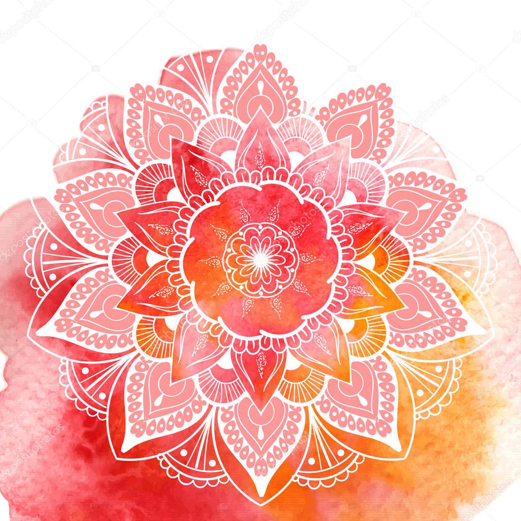 Decorative floral mandala. Vector illustration