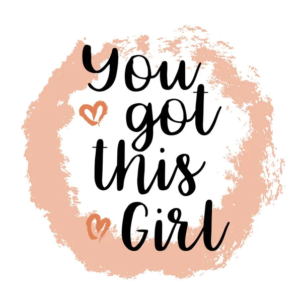 You go girl quote isolated Royalty Free Vector Image