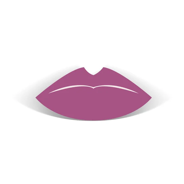 Los labios de la mujer icono de estilo plano. Ilustración vectorial — Archivo Imágenes Vectoriales