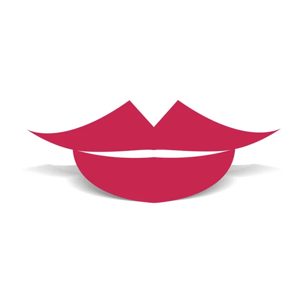 Nő s ajkak lapos stílusú ikon. Vektoros illusztráció — Stock Vector