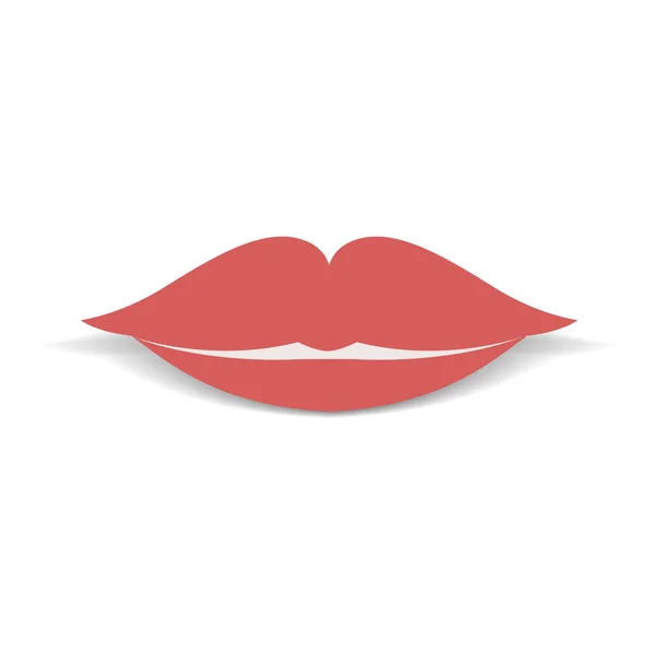 Kadın s dudak düz stil ikonu. Vektör çizim — Stok Vektör