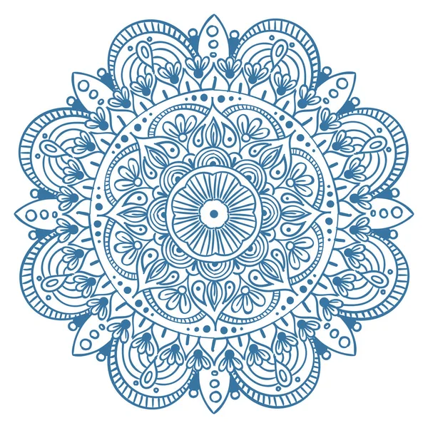 Mandala rond floral décoratif. Illustration vectorielle — Image vectorielle