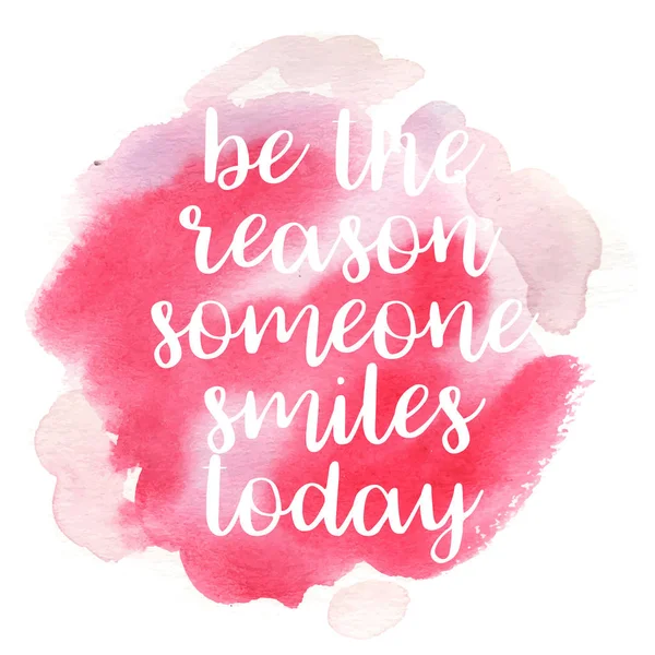 Citation "Soyez la raison pour laquelle quelqu'un sourit aujourd'hui. Illustration vectorielle — Image vectorielle