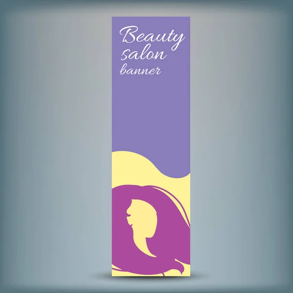 Banner con silueta de mujer con estilo. Ilustración vectorial — Archivo Imágenes Vectoriales