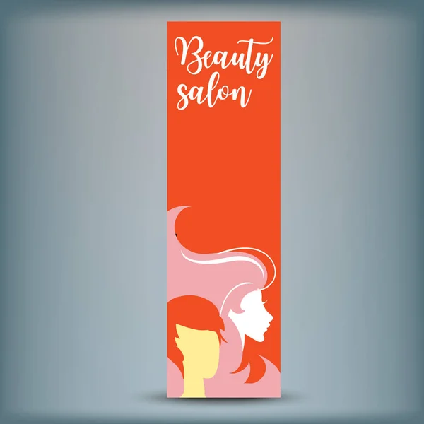 Bannière avec silhouette femme élégante. Illustration vectorielle — Image vectorielle
