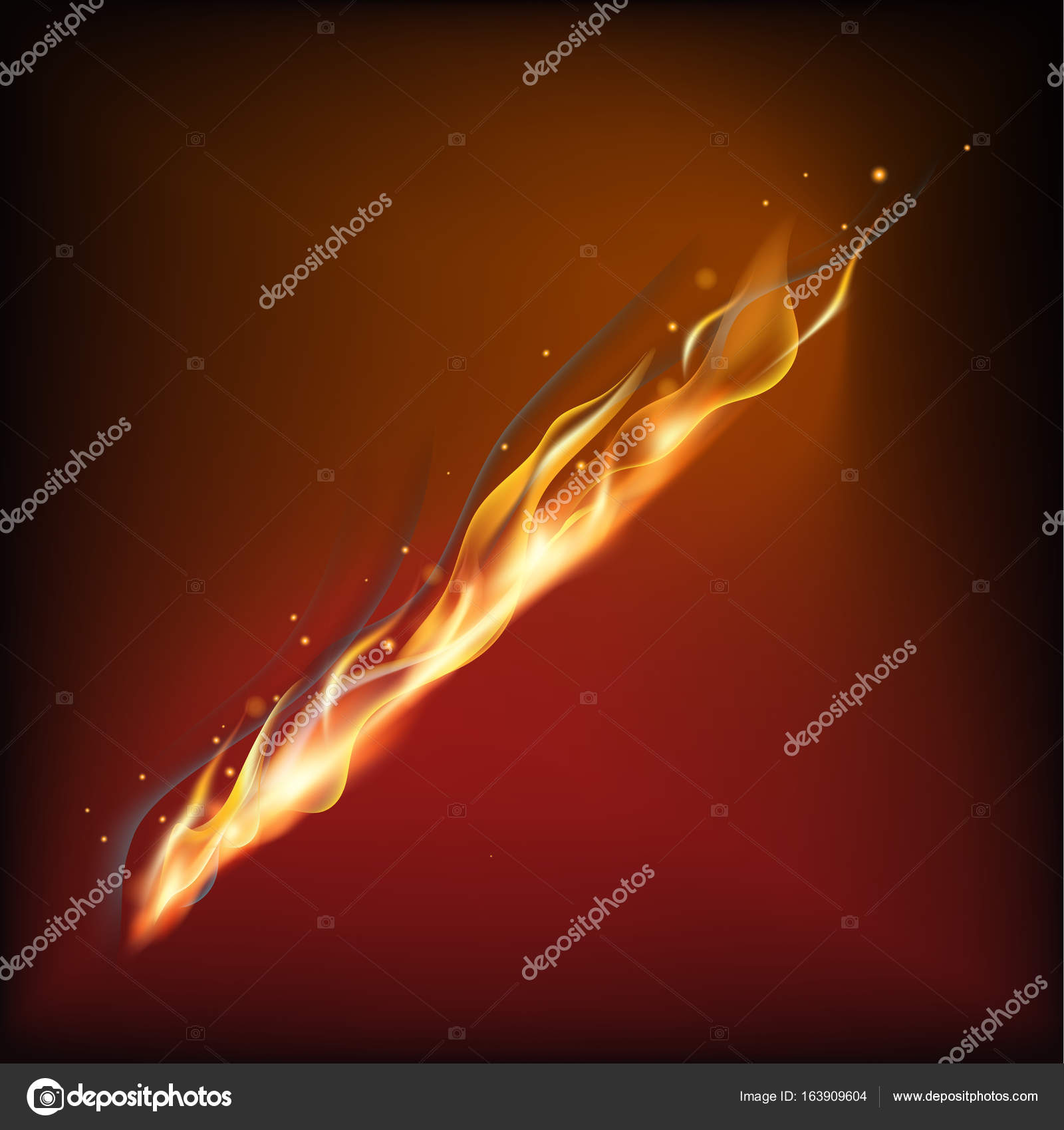 リアルな炎 ストックベクター C Mariaaverburg 163909604
