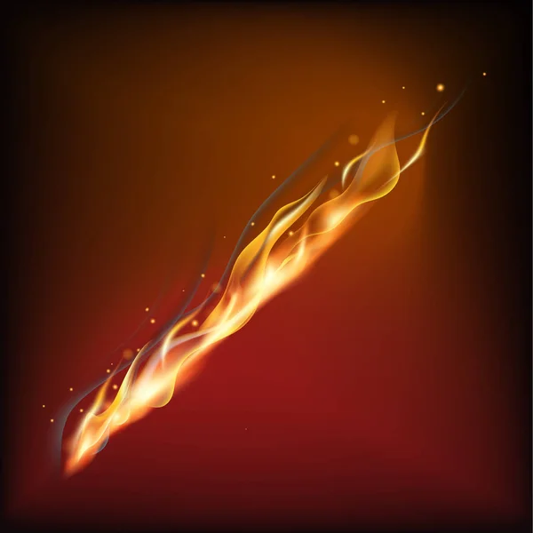 Realistische Feuerflamme — Stockvektor