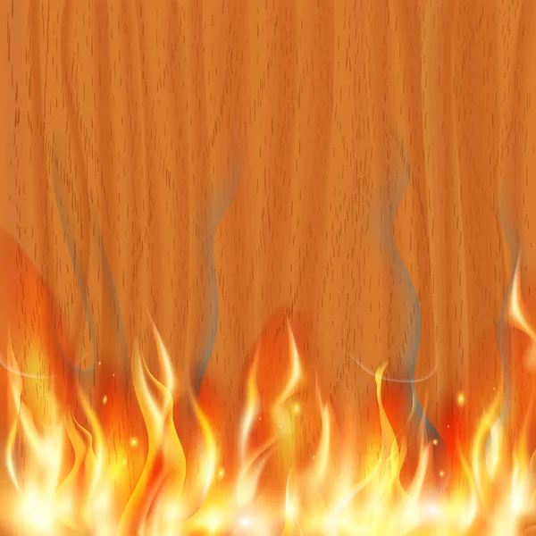 Textura de madera está ardiendo. Stock vector ilustración . — Vector de stock