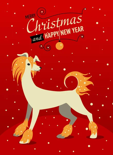 Feliz año nuevo chino 2018 tarjeta con símbolo de Perro de Oro. - Diseño vectorial — Archivo Imágenes Vectoriales