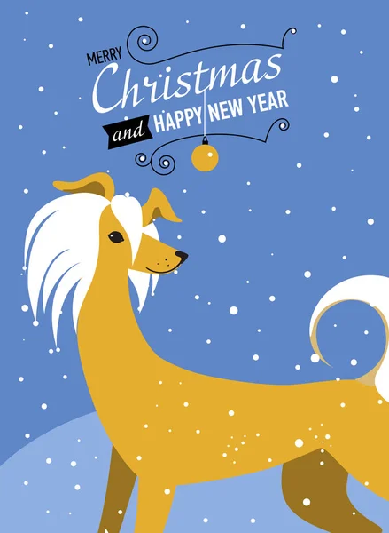 Feliz año nuevo chino 2018 tarjeta con símbolo de Perro de Oro. - Diseño vectorial — Archivo Imágenes Vectoriales
