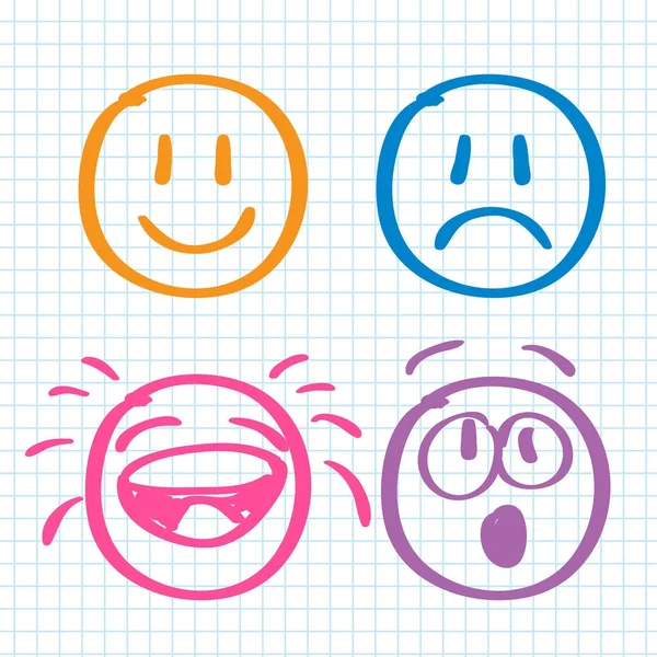 Moderne Umrisse Stil Emoji-Symbole Sammlung. Premium-Qualität Symbole und Zeichen Web-Logo-Sammlung. moderne Infografik mit Logo und Piktogramm verpacken. einfache Emoticons Piktogramme. — Stockvektor
