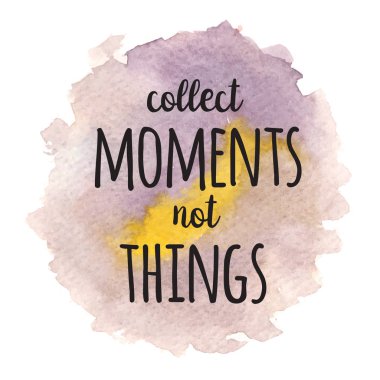 Hayat, olumlu ifade ilham alıntı olduğunu. Wateercolor arka plan üzerinde modern hat metin.