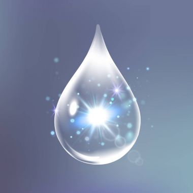 Yüce kollajen yağ damla özü. Sigorta primi altın parlayan serum damlacık.